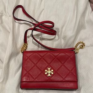 Tory Burch Red Leather Crossbody